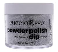 Cuccio Powder Polish Dip 56 g, Deep Silver Glitter