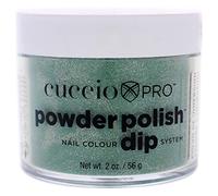 Cuccio Powder Polish Dip 56 g, Emerald Green with Rainbow Mica