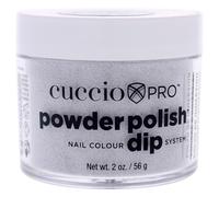 Cuccio Powder Polish Dip 56 g, Silver with Rainbow Mica