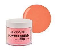 Cuccio Powder Polish - Dip Acrylic Nail Colour Dip System - 45g (1.6 oz) Dipping Powder - Bright Orange