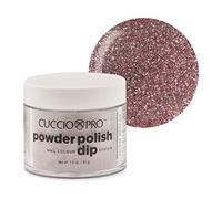 Cuccio Powder Polish - Dip Acrylic Nail Colour Dip System - 45g (1.6 oz) Dipping Powder - Silver With Baby Pink Glitter