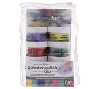 Cuccio Powder Polish Dip System - So So Fun Kit (8 pack) 0.5 oz,yellow