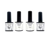 Cuccio Pro 9ml Veneer Gel Polish Treatment Pack- Includes No Cleanse Top Coat, Universal Base Coat, Prep & Fuse, Clear, 4 x 9ml