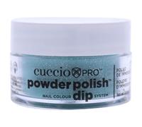 Cuccio - Pro Powder Polish Nail Colour Dip System - Jade with Silver Glitter - for Women - Nail Powder - 0.5 oz