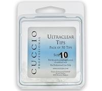 Cuccio Pro - Ultraclear Tips - 10 - for Women - Acrylic Nails - 50 Pc