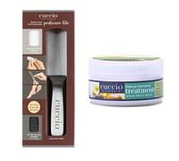 Cuccio Professional Stainless Steel Pedicure File with Artisan Shea Intense Hydrating Lotion 8oz, 2 Piece Set