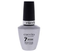 Cuccio Super 7 Second Reactive Top Coat, 13ml, Fast Drying Gel Top Coat for Gel Nails, Clear Nail Polish, Long Lasting, Glossy Finish, Quick Dry, Nail Top Layer Protection