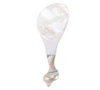 Cuchara de Concha artesanal, Mango ergonómico, cuchara de Concha decorativa de Moda para el hogar, restaurante, acabado de Material de Concha Natural, utensilio para servir