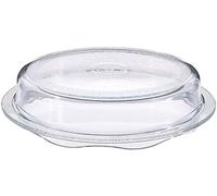 Cuchina Safe 2-in-1 Cover ‘n Cook Vented Glass Microwave Plate Cover and Baking Dish; Easy to Grip for Baking and Serving