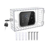 Cucimfew Universal Thermostat Lock Box with Key, Large Thermostat Guard Cover, Acrylic Clear Thermostat Guard for Wall, Thermostat Cover Fits Thermostats 7.87" H x 4.72" W x 2.24" D or Smaller