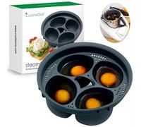 CucinaOra steamEGGS Egg Cooker for Vorwerk TM7 TM5 TM31 TM6 up to 4 pieces - Accessory for TM7 TM5 TM31 TM6 - Poached Eggs - Egg Cooker
