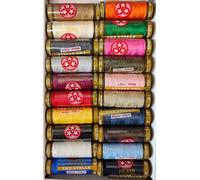 Cucirini TRE Stelle Sewing Thread Set with 20 Spools Three Stars Super 100 m 100% Mercerised Cotton Made in Italy