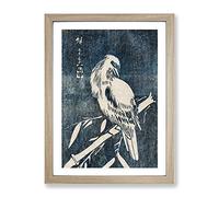 Cuckoo Bird By Utagawa Hiroshige Asian Japanese Framed Print | A3 Oak Framed Wall Art | Ready to Hang | Asian Nature Picture | Living Room Bedroom Lounge Office