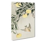 Cuckoo Bird in Flight by Ohara Koson Canvas Print | Gallery Wrapped 30mm Frame Wall Art | 30x20 inches | Ready to Hang | Modern Animals Picture | Living Room Bedroom Lounge Office