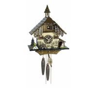 Cuckoo Clock Black Forest house, 1 day running time, walnut