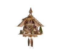 Cuckoo Clock Black Forest house with moving wood chopper