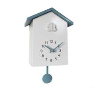Cuckoo Clock Cuckoo Wall Clock, Minimalist Pendulum Quartz Bird Clock, Cuckoo Bird Voices Call, Wall Art Home Living Room Kitchen Office Decoration(White+Grey)