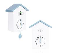 Cuckoo Clock Cuckoo Wall Clock, Natural Bird Voices Or Cuckoo Call, Design Clock Pendulum, with Timed Alarm Clock,Bird House, Wall Art Home Living Room Kitchen Office Decoration (4.Gray)