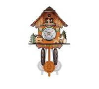Cuckoo Clock Cuckoo Wood Pendulum Swinging Bird Decorative Hanging Time Alarm Clock Living Room Home Decora(6)