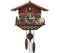 Cuckoo Clock, Traditional Black Forest Cuckoo Clock, Wood Cuckoo Clock Decorative, Cuckoo Wall Clock with Pendulum and Chiming Function, Perfect Wall Clocks for Home Livingroom Decor