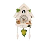Cuckoo Clocks Wall Clock, European Pastoral Style Resin Cuckoo Wall Clock Bird, Charming Cuckoo Clocks for Wall With Leaf Pendulum Adjustable Volume Control Silent Clock for Living Room And Kids Room