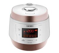 CUCKOO CMC-QSB501S Pressure Cooker, 304(18/10) Stainless Steel with Xwall Coated Inner Pot, Gold/White