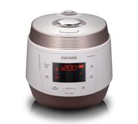 CUCKOO CMC-QSB501S Pressure Cooker, 304(18/10) Stainless Steel with Xwall Coated Inner Pot, Gold/White
