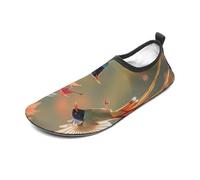 Cuckoo Couple Water Shoes for Men Women, Lightweight Stretch Swim Shoes with Anti-Slip Rubber Sole, Quick-Dry Aqua Socks for Pool, Beach, Surfing, Style, 12 Women/12 Men
