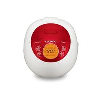 CUCKOO CR-0351FR 3-Cup (Uncooked) / 6-Cup (Cooked) Electric Warmer Rice Cooker with Nonstick Inner Pot, 5 Menu Modes, LCD Display, Fuzzy Logic Tech (Red)