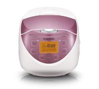 CUCKOO CR-0631F 6-Cup (Uncooked) / 12-Cup (Cooked) Micom Rice Cooker with Nonstick Inner Pot, 7 Menu Modes, LCD Display, Fuzzy Logic Tech, Auto Clean (White/Pink)