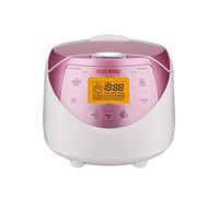 CUCKOO CR-0631F 6-Cup (Uncooked) / 12-Cup (Cooked) Micom Rice Cooker with Nonstick Inner Pot, 7 Menu Modes, LCD Display, Fuzzy Logic Tech, Auto Clean (White/Pink)