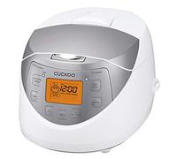 CUCKOO CR-0632F | 6-Cup (Uncooked) Micom Rice Cooker | 9 Menu Options: White Rice, Brown Rice & More, Nonstick Inner Pot, Made in Korea | White/Grey