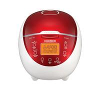 CUCKOO CR-0655F Micom Rice Cooker & Warmer, 6 Cups, LCD-Display 11-Menu Options, Turbo, Mixed, and Brown/GABA, Porridge, Steam MultiCook, My Mode, 16-Various Cooking Methods, Plastic, Red/White