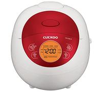 CUCKOO Micom Rice Cooker 6 Cup Uncooked / 12 Cup Cooked, Korean Fuzzy Logic Rice Cooker Small with Delay Timer & Keep Warm Setting, Versatile Food Steamer with Non-Stick Inner Pot, Red (CR-0351F)