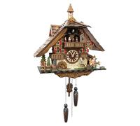 Cuckoo Palace LARGE German Cuckoo Clock - The Seesaw Mill Chalet with quartz movement with MOVING SEESAW