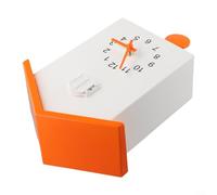 Cuckoo Wall Clock with Birdhouse Design and Adjustable Bird Voices, Modern ABS Decorative Pendulum Clock for Living Room or Office, Battery Operated and Hourly(White+Orange)