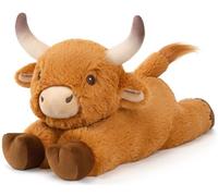 Cuckool Bull Stuffed Animals, Microwavable Stuffed Animals Adorable Fluffy Bull Plush for Warmth & Comfort, Heatable Coolable Lavender Scent Toys, Cute Soft Plushies Gift for Kids Boys Girls & Adults