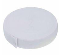 Cuckoos' Wardrobe 20mm Wide White Plain Elastic Band Stretch Webbing (10 Meter)