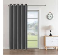 CUCRAF 1 Panel Blackout Curtain Thermal Insulated Eyelet Blackout Curtains for Bedroom/Living Room/Nursery, Dark Grey