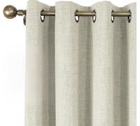 CUCRAF 100% Blackout Curtains Light Beige 72 Inch Drop 2 Panels Soft Texture Sun Blocking Thermal Eyelet Curtains for Bedroom Living Room 52 X 72 Inch