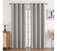 CUCRAF 100% Blackout Curtains Off White 108 Inch Drop 2 Panels Soft Texture Energy Saving Sun Blocking Thermal Eyelet Curtains for Bedroom Living Room 52 X 108 Inch