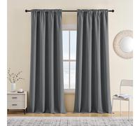 CUCRAF Blackout Curtains 108 inches Long Curtains,Thermal Curtains & Drapes for Bedroom Window,Insulated Curtains Rod Pocket Room Darkening Curtains,52x108 inch,Light Grey,Set of 2 Panels