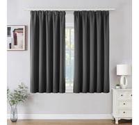 CUCRAF Blackout Curtains 46 x 54 Inch Drop Door Curtain Thermal Insulated Soft Texture Energy Saving Eyelet 2 Panels for Bedroom & Living Room