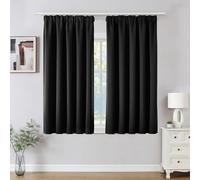 CUCRAF Blackout Curtains 46 x 54 Inch Drop Door Curtain Thermal Insulated Soft Texture Energy Saving Eyelet 2 Panels for Bedroom & Living Room