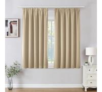 CUCRAF Blackout Curtains 46 x 54 Inch Drop Door Curtain Thermal Insulated Soft Texture Energy Saving Eyelet 2 Panels for Bedroom & Living Room