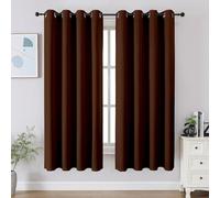 CUCRAF Blackout Curtains 54 inch Length, Thermal Insulated Room Darkening Window Curtains for Bedroom,Light Blocking Drapes for Kitchen Living Room,Set of 2 Panels, 52 x 54 Inch, Brown
