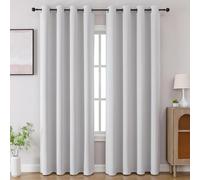 CUCRAF Blackout Curtains 84 inch Length 2 Panels Set, Room Darkening Drapes for Living Room Bedroom, Thermal Insulated Light Blocking Grommet Window Curtain (W52 x L84 Inch, Silver Grey)