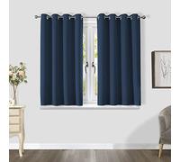 CUCRAF Blackout Curtains for Bedroom & Living Room, Navy Blue, 54 Inch Drop, 2 Panels, Thermal, Eyelet, Soundproof Room Dividers W46 x L54
