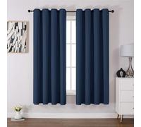 CUCRAF Blackout Curtains for Bedroom & Living Room, Navy Blue, 72 Inch Drop, 2 Panels, Thermal, Eyelet, Soundproof Room Dividers W46 x L72