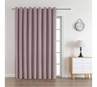 CUCRAF Girls Curtain Pale Pink 1 Panel Ring Top Blackout Velvet Eyelet Thermal Insulated SoundproofCurtian for Living Room & Baby Room